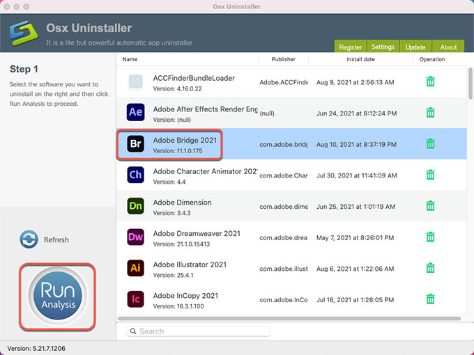 Uninstall Adobe Bridge 2021