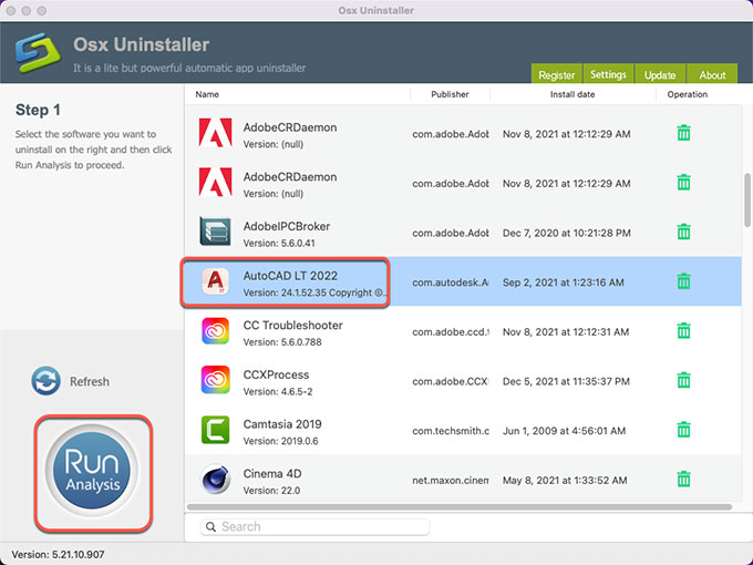 uninstall AutoCAD LT