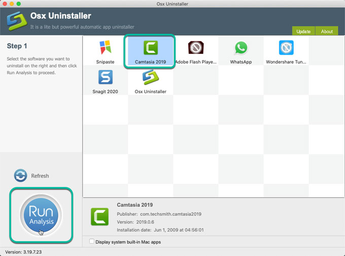 Uninstall Camtasia