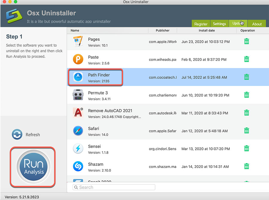 uninstall Path Finder