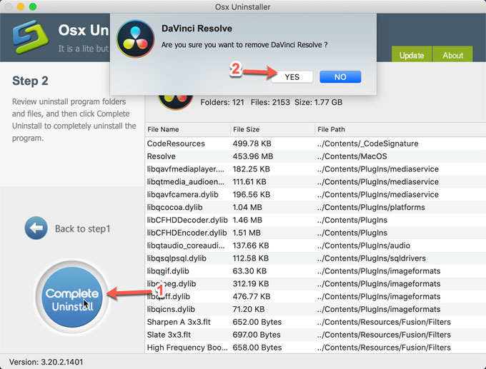 DaVinci Resolve uninstall