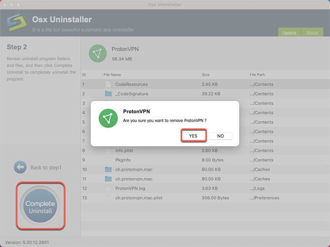 complete remove ProtonVPN