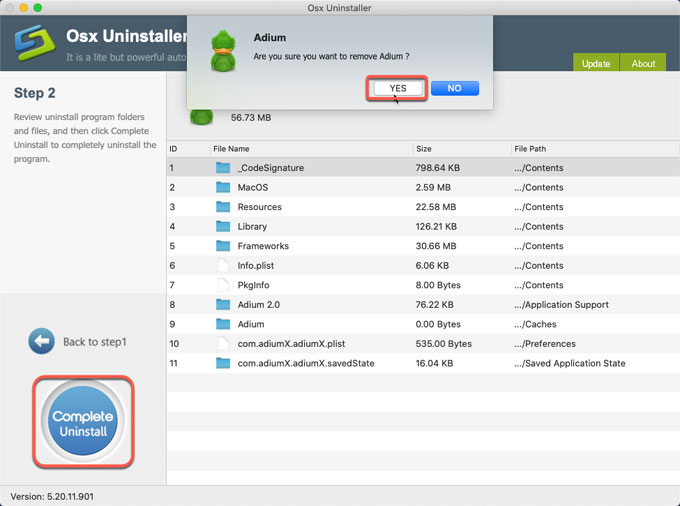 complete uninstall Adium