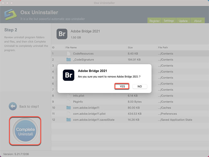 complete uninstall Adobe Bridge 2021