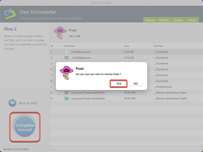 complete uninstall Praat