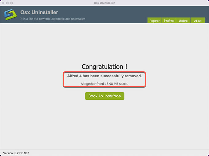 Alfred 4 uninstalled