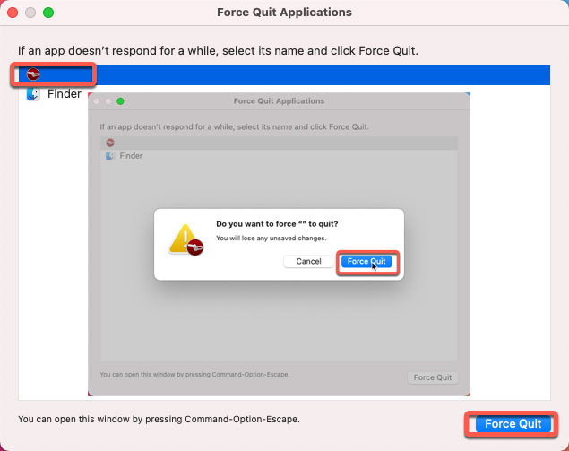 force quit Integrity