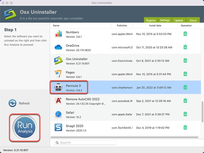 Osx Uninstaller uninstall Permute
