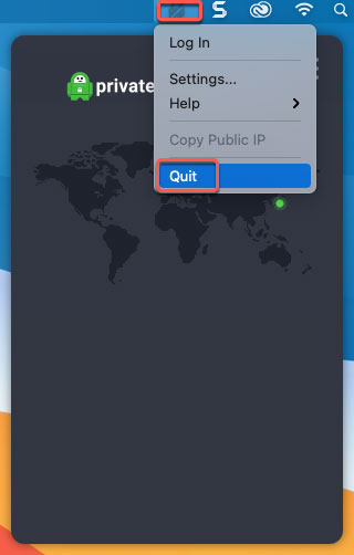 quit Private Internet Access