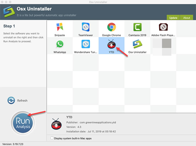 Uninstall YTD for Mac