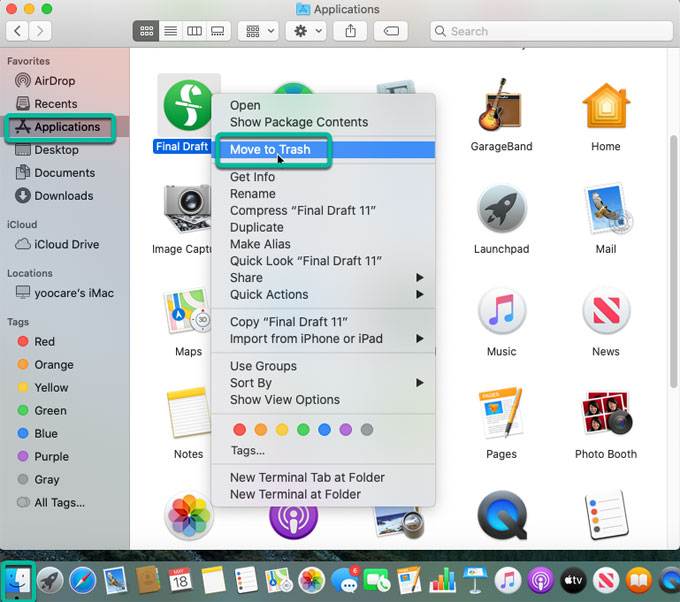 uninstall Final Draft