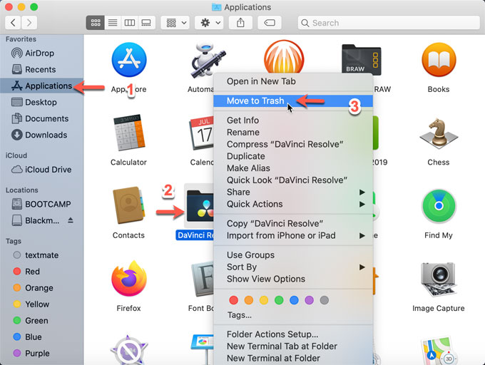 move to trash on mac