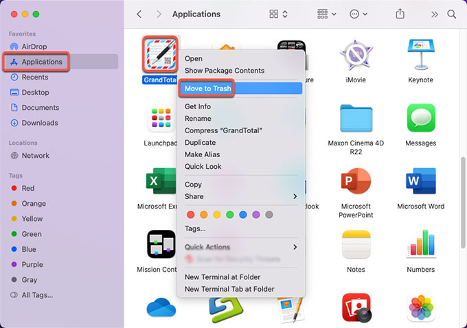 uninstall GrandTotal