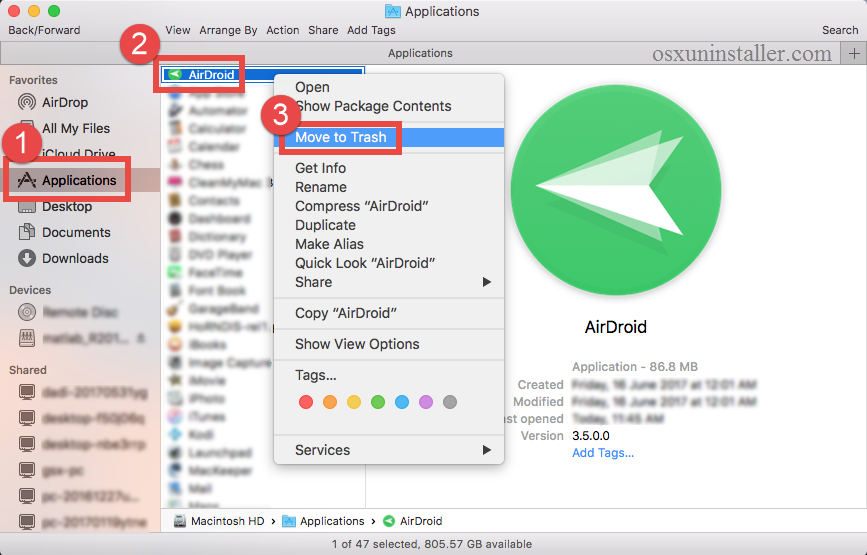 How to uninstall Airdroid on Mac - osxuninstaller (5)