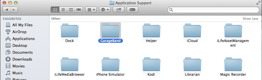 GarageBand support files