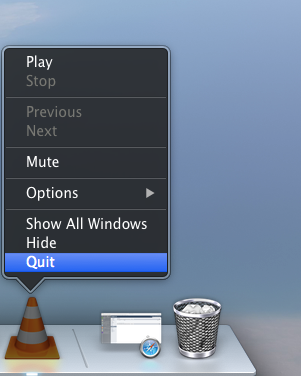 quit VLC
