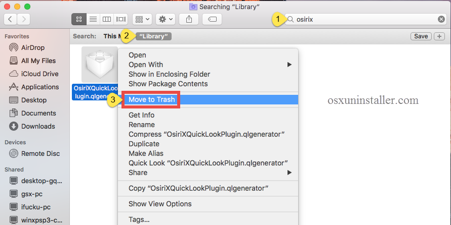 Osx Uninstaller - uninstall OsiriX on Mac