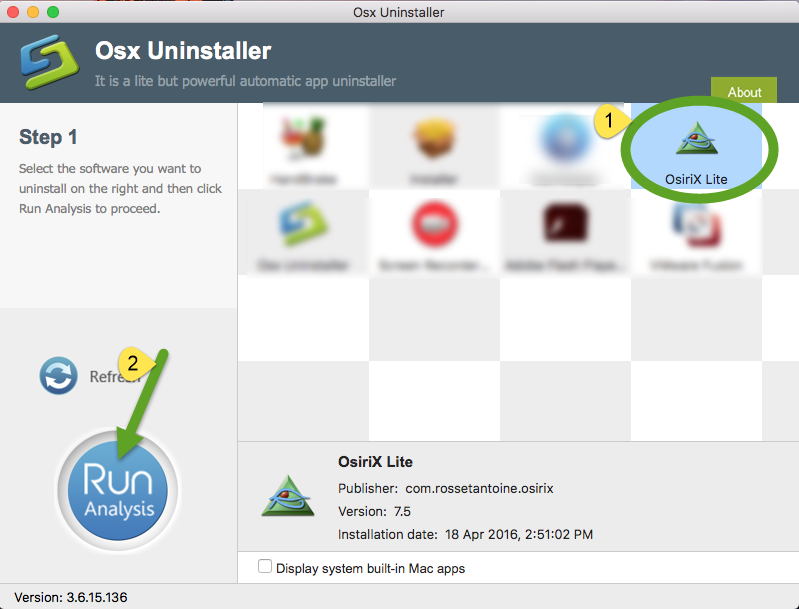Osx Uninstaller - uninstall OsiriX on Mac