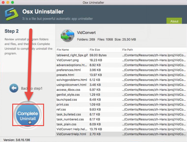 uninstall VidConvert  with step 2