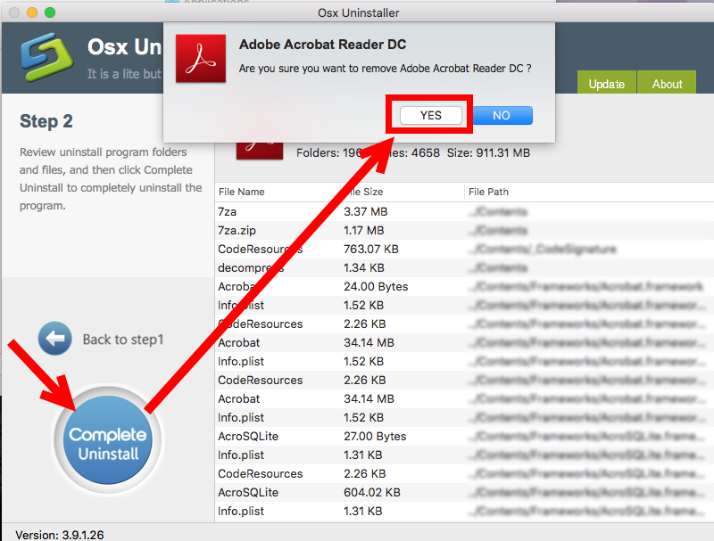 Uninstall Adobe Acrobat Reader for Mac (2)
