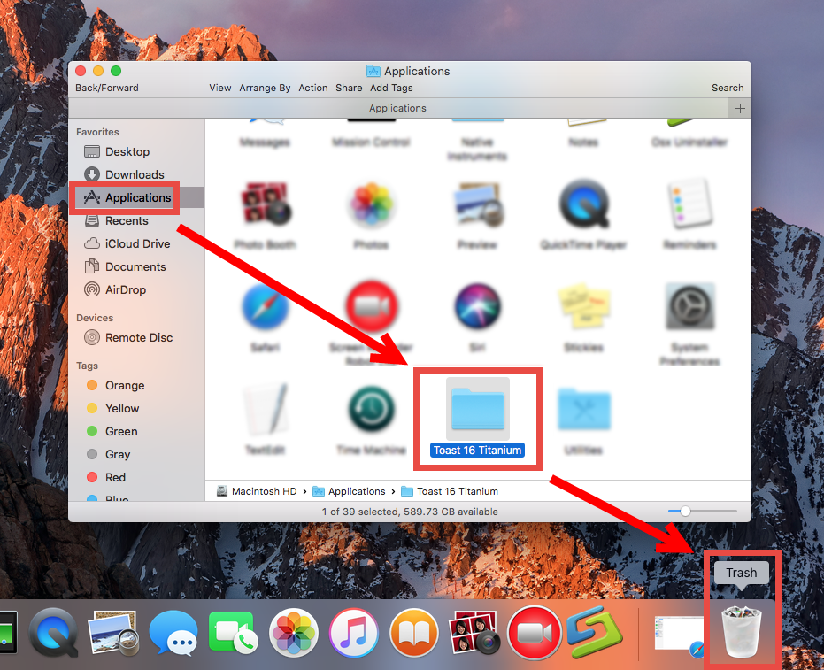 uninstall Toast Titanium for mac - osx uninstaller (3)
