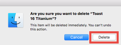 uninstall Toast Titanium for mac - osx uninstaller (6)